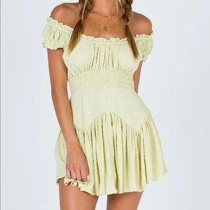 Princess Polly ANASTASIYA MINI GREEN DRESS